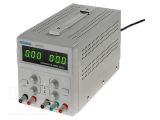 DC laboratory power supply MPS-3005D, 0~30VDC/0~5A, 2 chanels, 150W