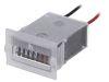Counter of hours, electromechanical, 4.5~35VDC,0 to 99 999.99h