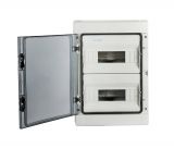 Distribution box, 24 (2x12) modules, for surface mounting, white, PVC, IP65, 60024, ELMARK
