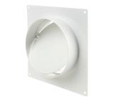 Connecting element  for wall, PVC, color white,  ф100mm, M522115, ELMARK
