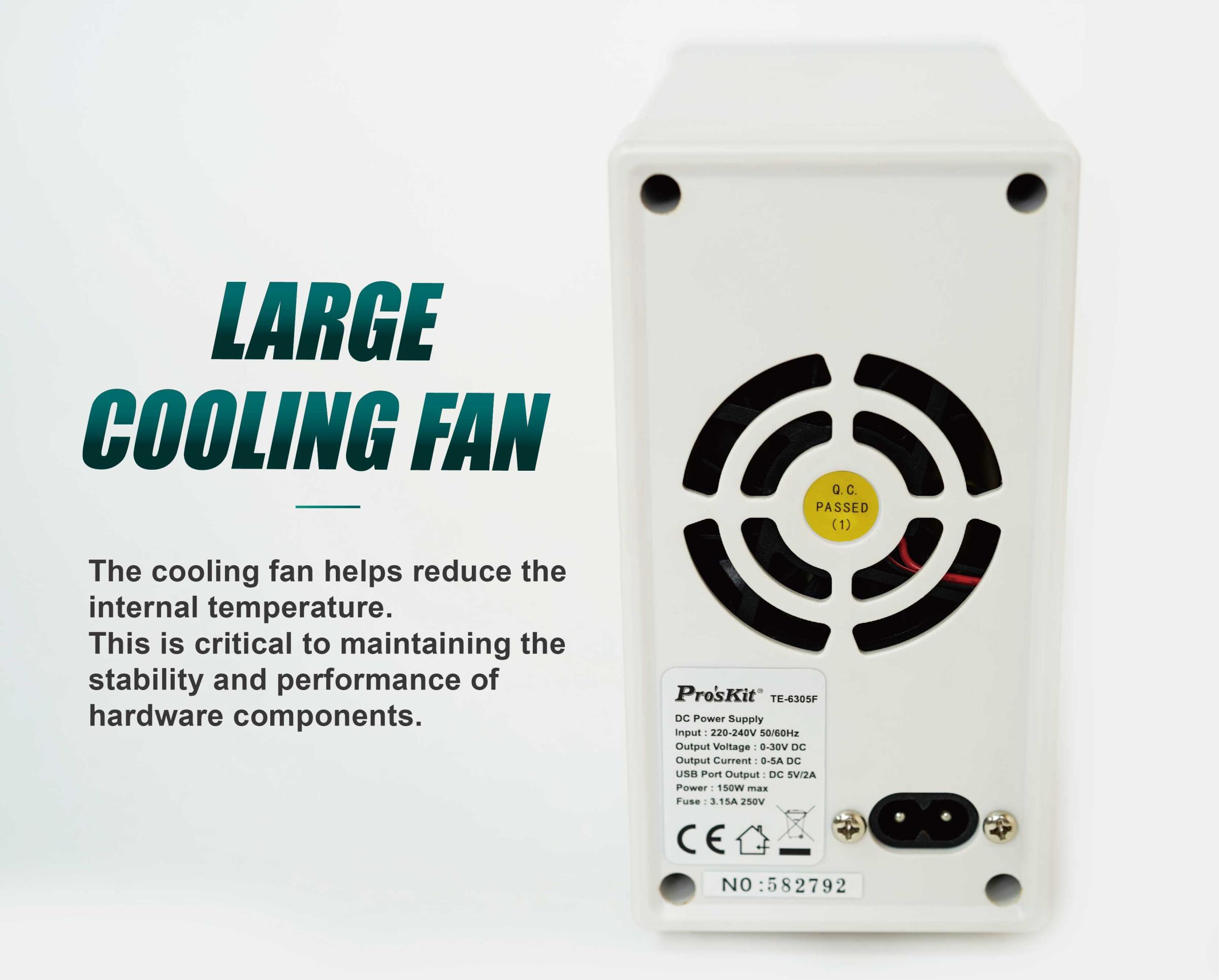 DC лабораторен захранващ блок , TE-6305F, USB, 0-30VDC, 0-5A, PRO'S KIT