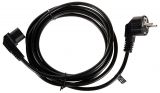 Power cable 3x1mm2, 3m, Shuko L-shaped, IEC-320-C13 L-shaped, black