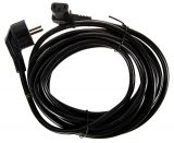 Захранващ кабел 3x1.5mm2, 5m, шуко Г-образно, IЕC-320-C13 Г-образно, черен