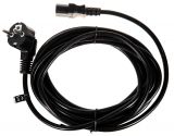 Power cable 3x1mm2, 5m, Shuko L-shaped, black