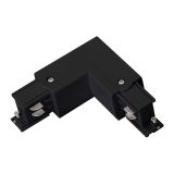 L-Connector, for LED Track Rail, 4-wire, build-in, black, 94320