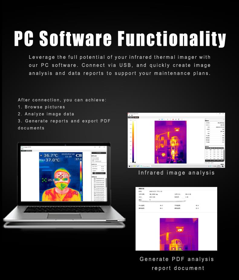 Thermal imaging camera MT-6120, -20~400°C, ±2°C, 60mK, Li-ion, USB-C, PR, PRO'S KIT