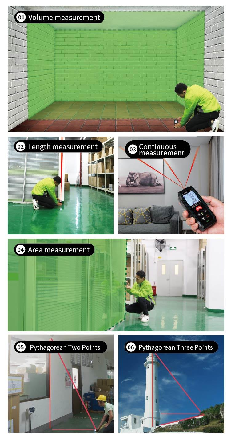 Laser tape measure, NT-6370, 0.05-70m, 620-670nm, Pro's Kit