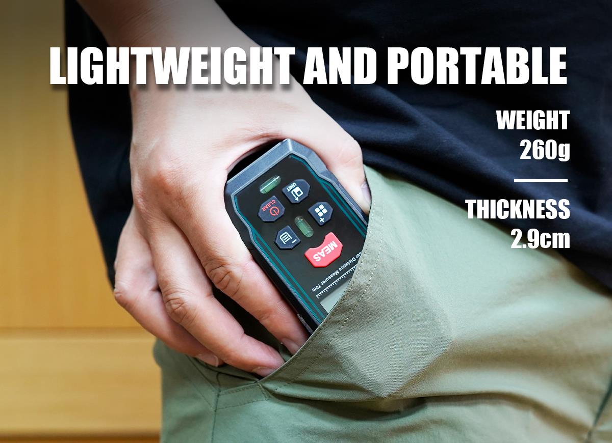 Laser tape measure, NT-6370, 0.05-70m, 620-670nm, Pro's Kit