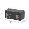 Rechargeable battery, BAT0219, 12V, 3.3Ah - 2