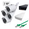Security cameras set of 4 pcs., 2Mp, IP cameras, NVR and accessories - 1