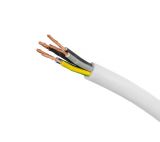 Cable, instalation, 5x4mm2, copper, flexible, white, H05VV-F