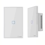 Wi-Fi Smart light switch, single, 2A, 100~240VAC, white, T0US1C, SONOFF