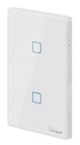 Wi-Fi Smart ключ за осветление, двоен, 2x2A, 100~240VAC, бял, T2US2C, SONOFF