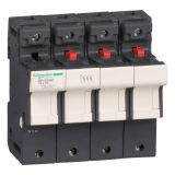Switch disconnectors, 3P+N, 50A, 690VAC/VDC, DIN rail, DF143NC, Schneider