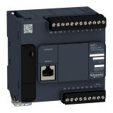 Controller, Programmable, TM221C16T, 24VDC, 9 Inputs, 7 Outputs, Schneider Electric