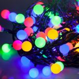 Luminous christmas decoration rope type with balls, 10m, 100LEDs, 3.6W, RGB, IP44