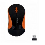 Wireless mouse, А4TECH, G3-270N-3, 3 button, black/orange