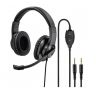 Headset with microphone HAMA, HS-P300, 2m, 3x3.5mm, black
 - 1