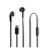 Слушалки, NEDIS, HPWD4024BK, USB-C, черни