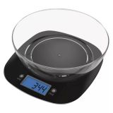 Kitchen scale, electronic, with a bowl, 5 kg, color black, EV014B, Emos 
