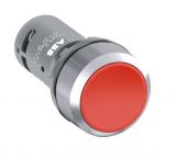 Панелен превключвател, 1SFA619100R3071, бутон,  червен цвят, хром, ф22.5mm, NO+NC