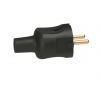 Electrical rubber plug, type "Shuko", 16A, 250VAC, straight, black, LEGRAND 50451

