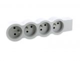 Power strip without cable 4 sockets, french stnadart, 16A, 230VAC, white, LEGRAND 49497