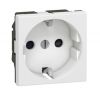 Single power socket 16A white for built-in Mosaic
