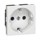 Single power socket, 16A, 250VAC, white, for built-in, schuko, 278210L