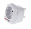 Universal travel adapter plug from EU to UK, white, Scross, SKR1500230E
 - 1