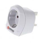 Universal travel adapter plug from EU to UK, white, Scross, SKR1500230E
