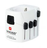 Universal travel adapter plug from EU to World, white, Scross, Pro earth, 1103145
