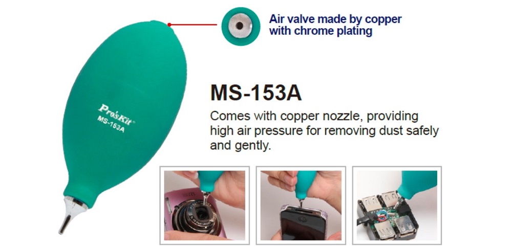 Tool Dust Blower, copper nozzle, MS-153A, Pro's Kit