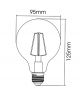 LED filament bulb 4W, E27, G95, 220VAC, 350lm, 2200K, BB47-00420 - 4
