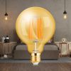 LED filament лампа, 6W, Е27, G95, 230VAC, 540lm, 2200K, топлобяла, amber, глобус, BB47-00620 - 2