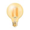 LED filament лампа, 6W, Е27, G95, 230VAC, 540lm, 2200K, топлобяла, amber, глобус, BB47-00620 - 1