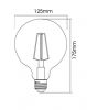 LED filament bulb 4W, E27, G125, 220VAC, 350lm, 2200K, BB48-00420 - 4