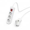 Power strip, 4 sockets (3 + adapter), 16A, 250VAC, white, HAMA-223081 
 - 1