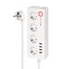 Wi-Fi smart Разклонител 4-ка, 4xUSB, 1.6m, бял, KM2250
 - 1