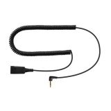 Телефонен кабел, 2.5mm jac, QD, спираловиден-разтегателен, черен, DN1005, ADDASOUND