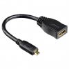 Adapter HDMI/F - micro HDMI/M 4K 0.1m black HAMA 182031