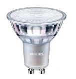 LED lamp, 4.9W, GU10, MV, 230VAC, 365lm, 3000K, warm white, glass