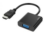 Adapter HDMI/M - VGA/F, FullHD, 0.2m, black 155244