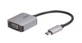 Преход USB type C/M - VGA/F, FullHD, 0.2m, сив
