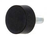Rubber foot, ф20x10mm, anti-vibration, M6, black, with bolt 155269