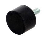 Rubber foot, ф25x15mm, anti-vibration, M6, black, with bolt