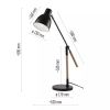 Desk lamp WINSTON, E27, 230VAC, 11W, color black, Z7605 - 3