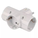 3-way Plug In Socket Extender with earthing (schuko), 10A,230VAC, white, P00242, Emos

