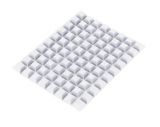 Rubber foot, 12.7x12.7x5.8mm, universal, white, self-adhesive