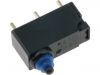 Sealed Ultra Subminiature Basic Switch D2HW-A201D, ON-(ON), 0.1 A/125 VAC, 2 A/12 VDC, IP67 - 1
